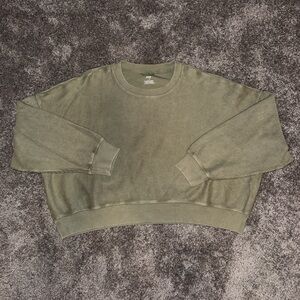 Aerie Olive Green Ribbed Sweater